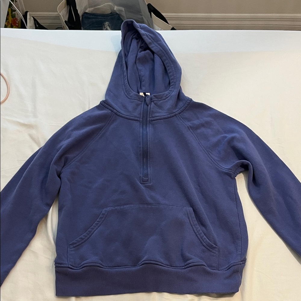 Blue Hooded Sweatshirt